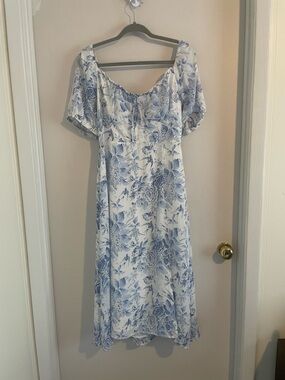 Baltic Born Cadence Midi Dress Blue Floral NWT
